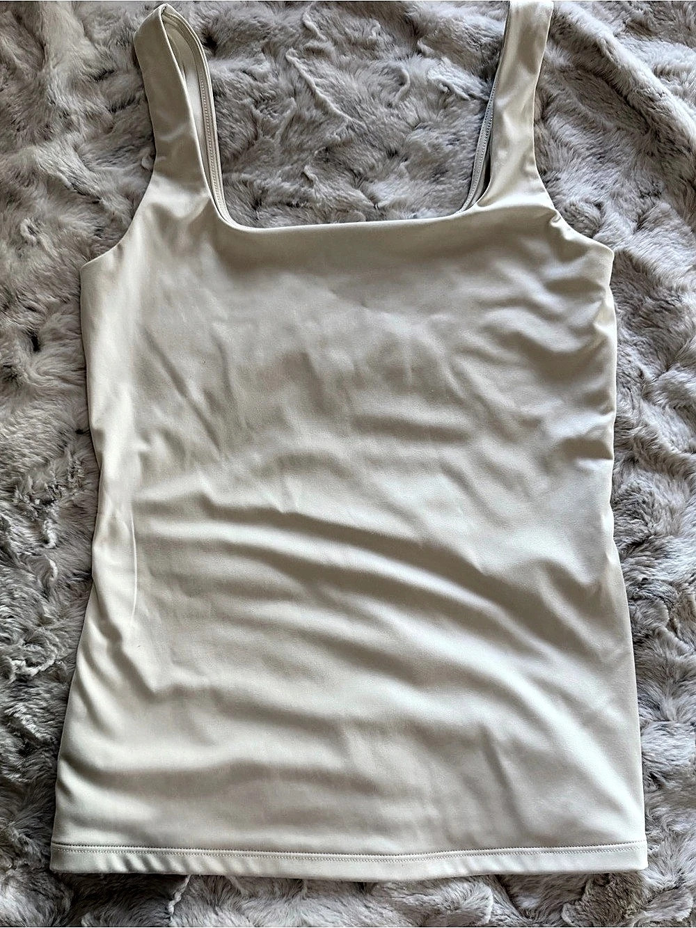 Nine West Sculpt Squareneck Tank Top White Small